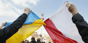ukraine Poland flags